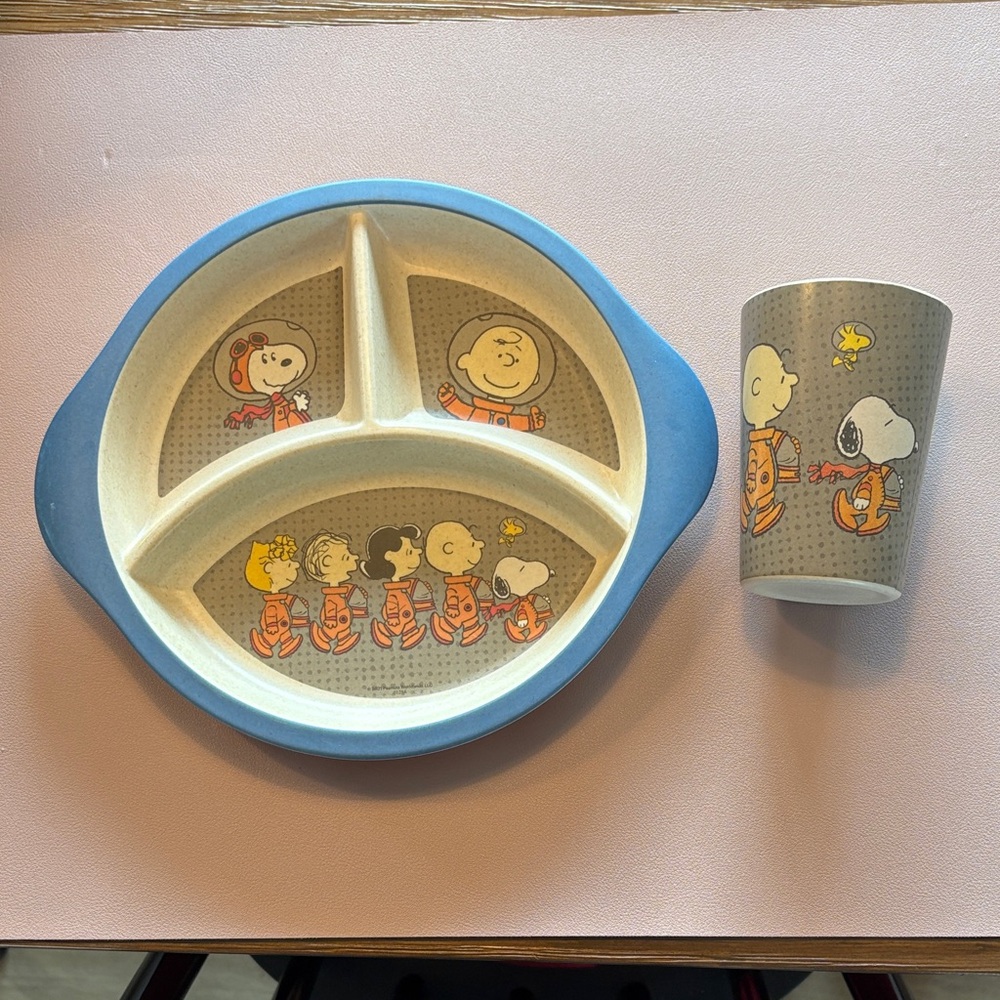 Peanuts Kids Tableware Set - Blue and Gray